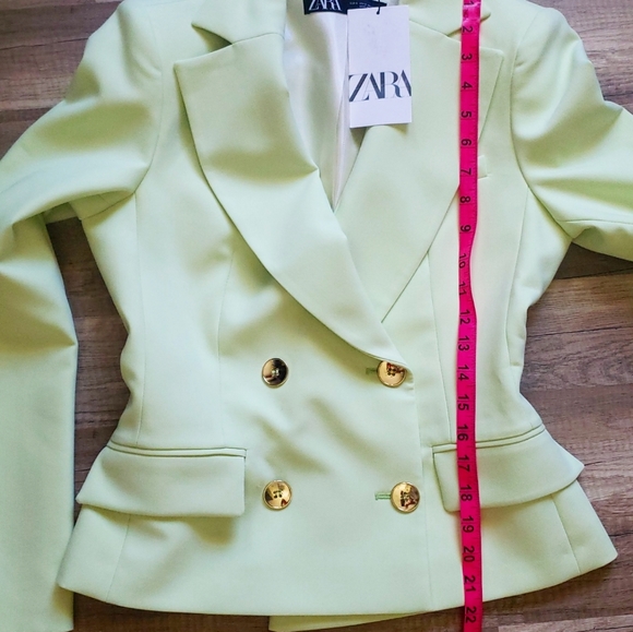 ZARA Double Breasted Blazer color Lemon - Picture 12 of 15